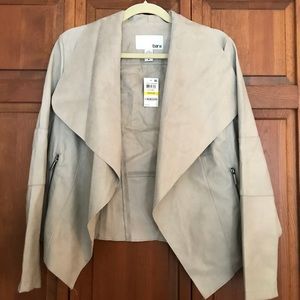 Grey faux leather jacket